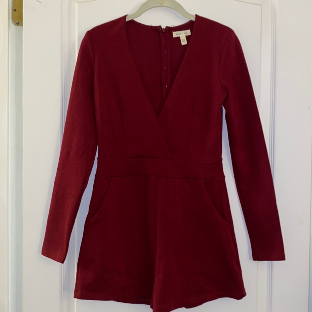 Maroon Silence + Noise Romper